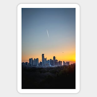 Downtown Austin Sunrise 7 Sticker